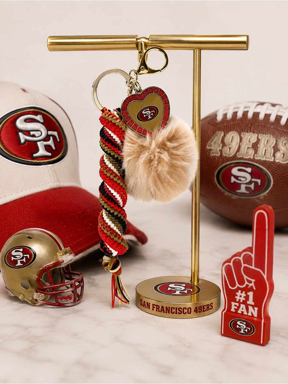 49ers Fan Keychain